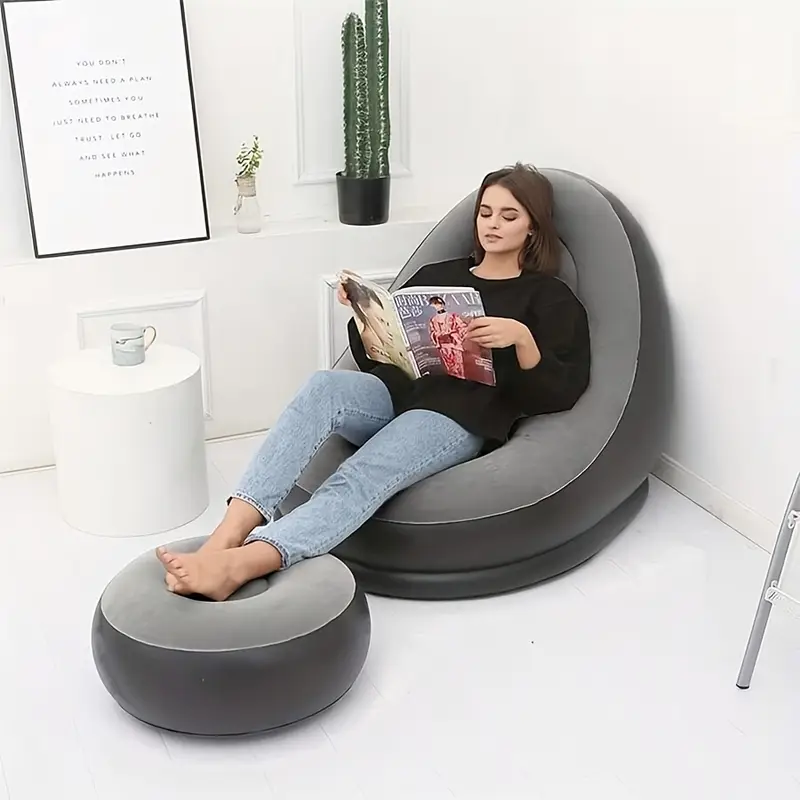Silla inflable con reposapies Sokany