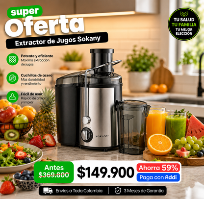 Extractor de jugos Sokany Sokany
