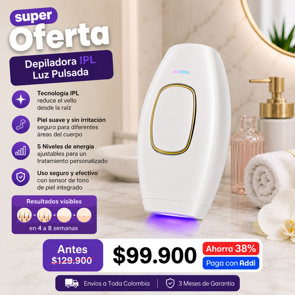 Depiladora Laser IPL Sokany