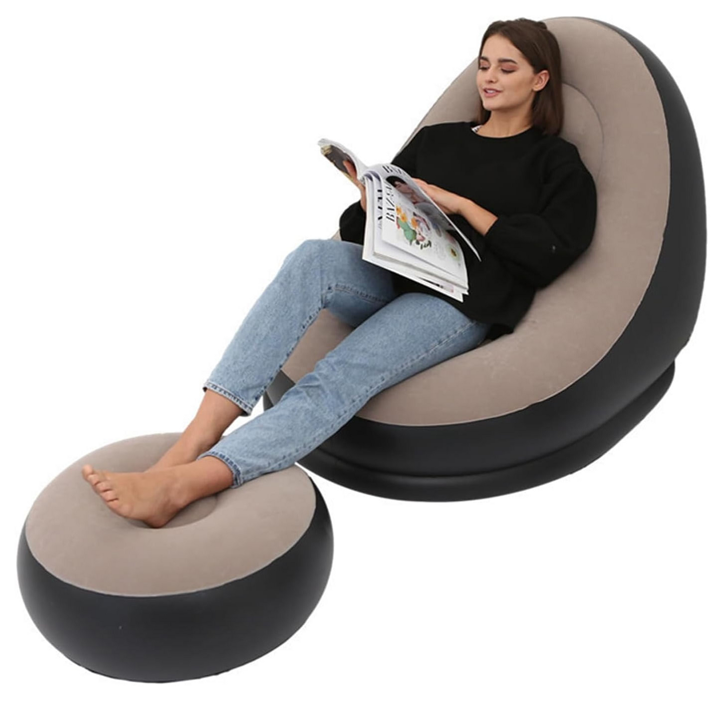 Silla inflable con reposapies Sokany